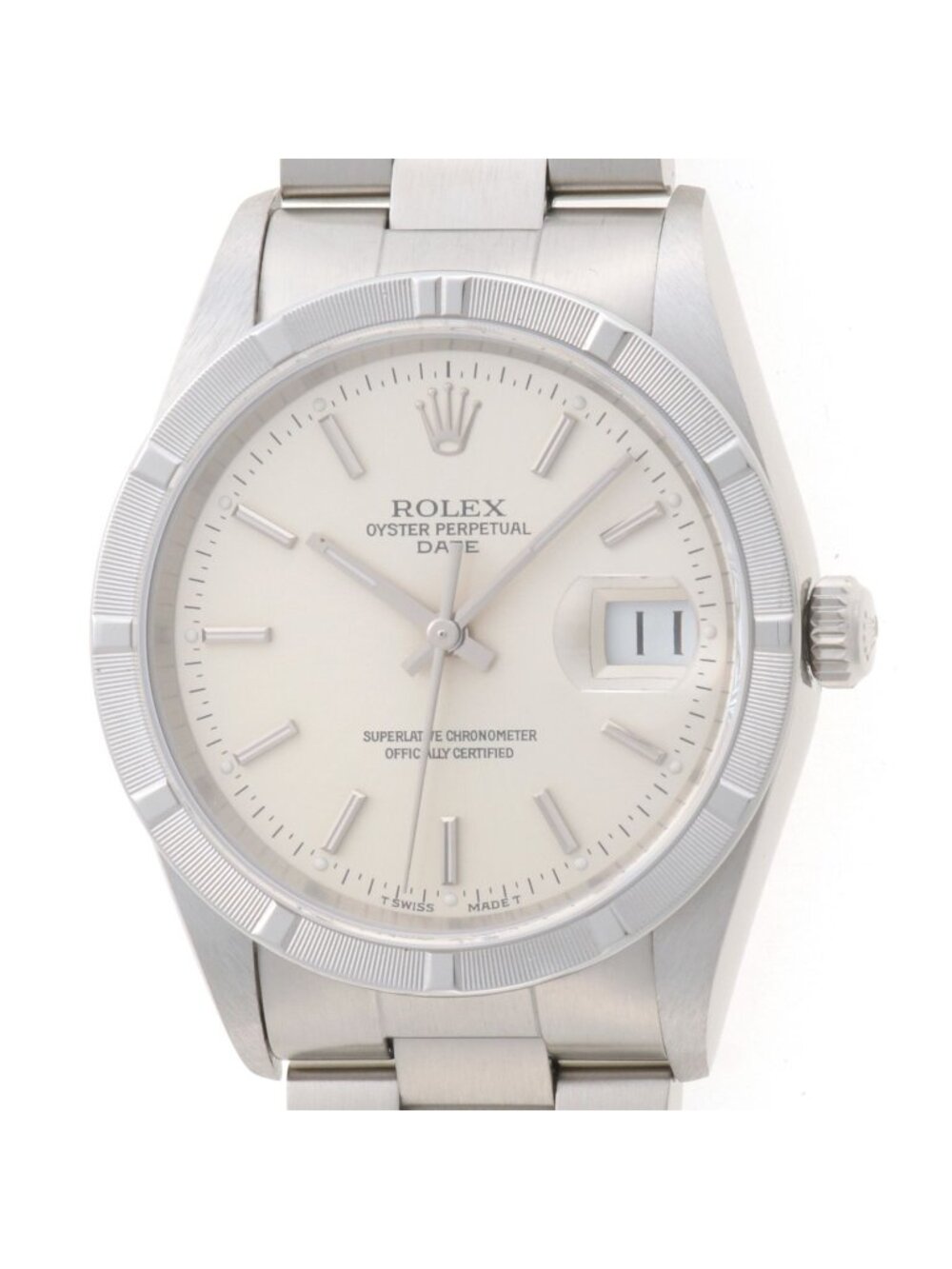 Rolex Oyster Perpetual Date Watch Stainless Steel Silver
